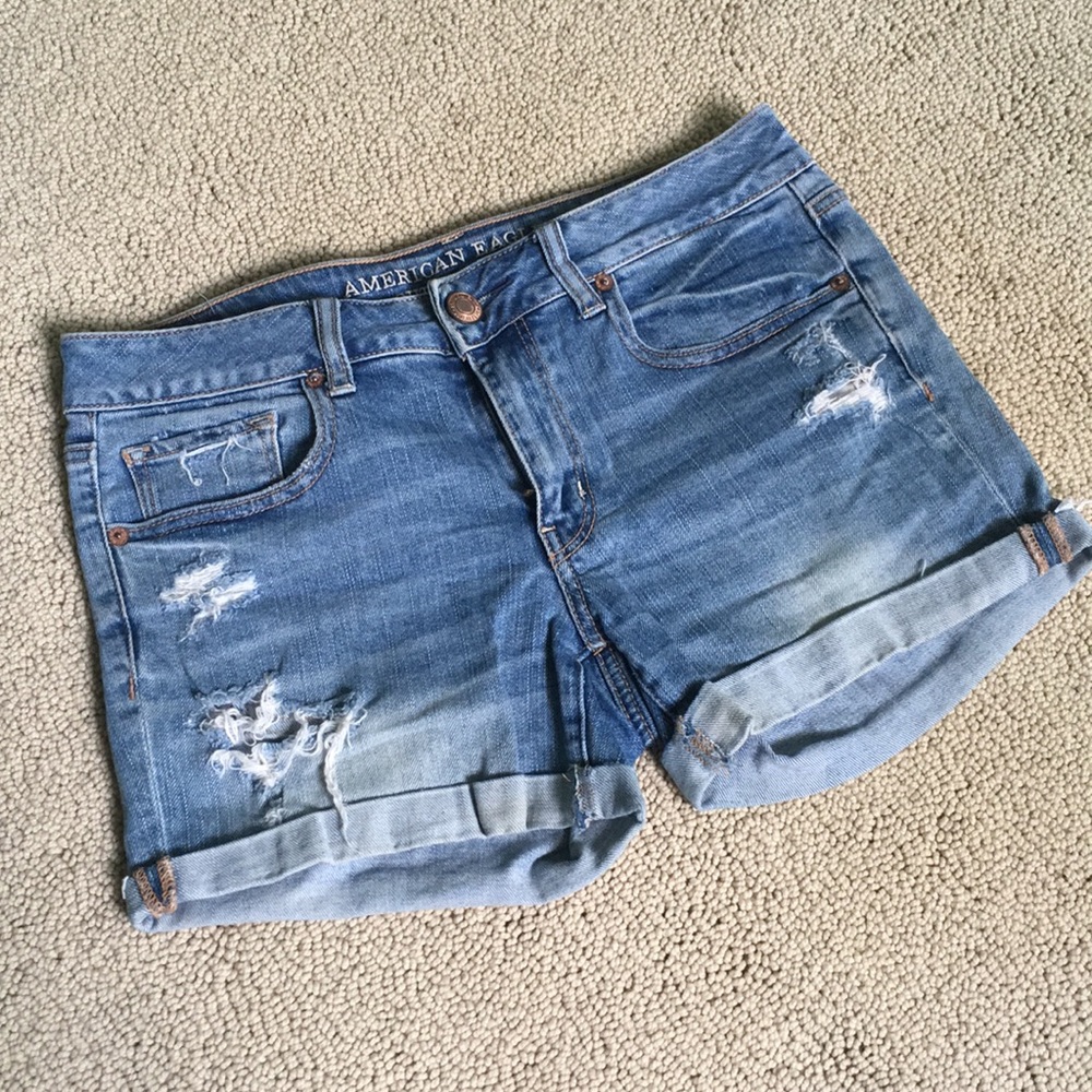 AE denim shorts